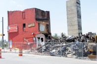 The Mary Harvin Center was under construction when it burned down in the Baltimore riots last April.