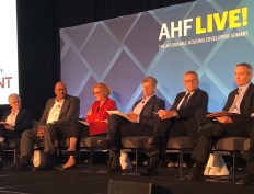 Affordable housing stakeholders participate on the State of the Industry Power Panel at the 2019 AHF Live conference in Chicago on Nov. 18.